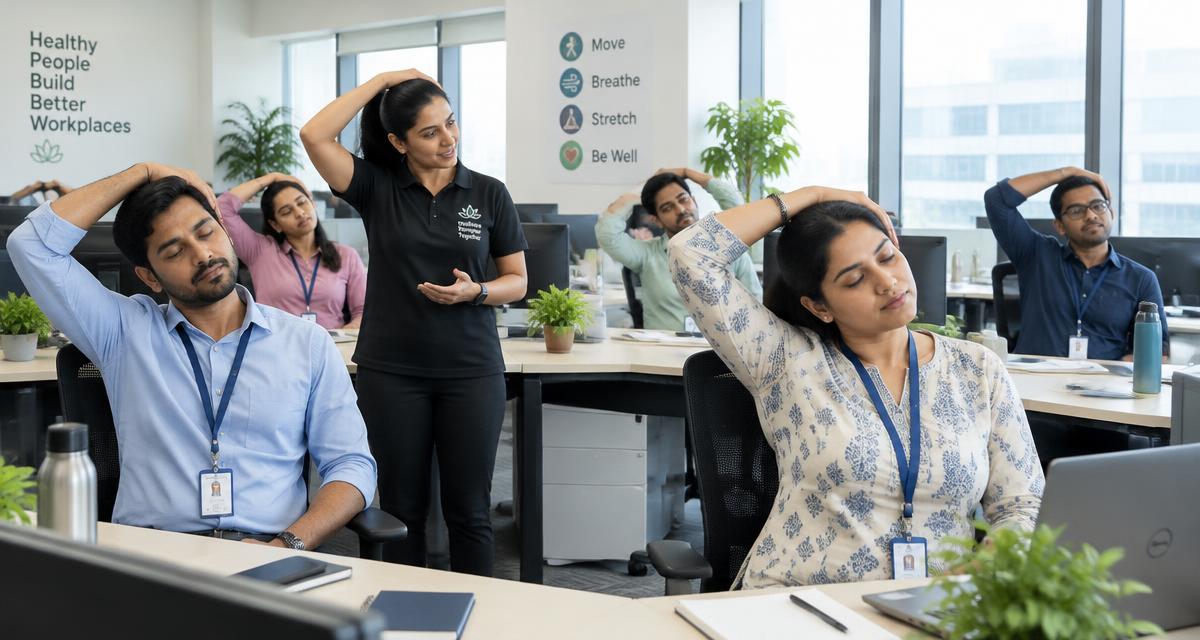 A 12-Minute Desk Yoga Routine for Office Employees (With Safety Notes)